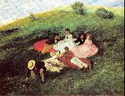 Merse, Pal Szinyei Picnic in May oil on canvas